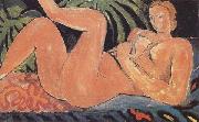 Henri Matisse Nude with Heel on her Knee (Reclining Nude) (mk35) oil painting on canvas